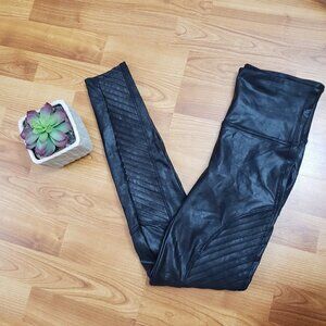 SPANX | Faux Leather Moto Leggings High Rise Quilted
